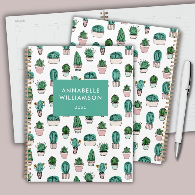 Agenda Planta de cactus cactáceas (Cacti cactus pot plant personalised planner)