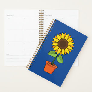 Agenda Planta de girasol en una olla