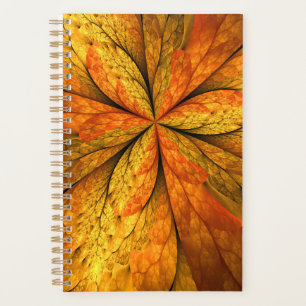 Agenda Planta de otoño, hoja de arte fractal abstracta mo