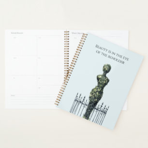 Agenda Planta Verde con Forma de Mujer