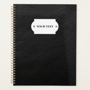 Agenda Plantador de cuero negro