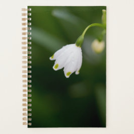 Agenda Plantador elegante verde floral blanco