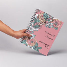 Agenda Plantador floral rosado DIY: su estudio personaliz