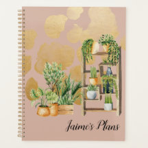 Plantas de Acuarela Botánica Nombre de Letra Rubor