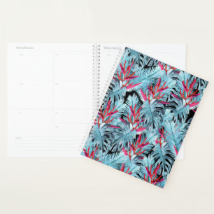 Agenda Plantas tropicales rojas y azules