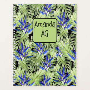 Agenda Plantas tropicales verdes y azules