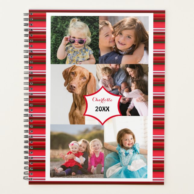 Agenda Plantilla de fotos familiares personales (Anverso)