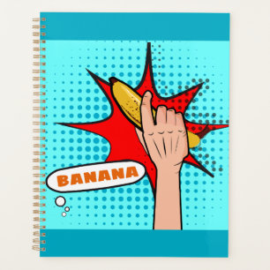 Agenda Plátano de arte pop retro estilo cómic