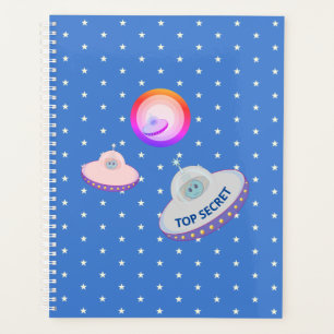 Agenda Platillos voladores, alienígenas y estrellas blanc