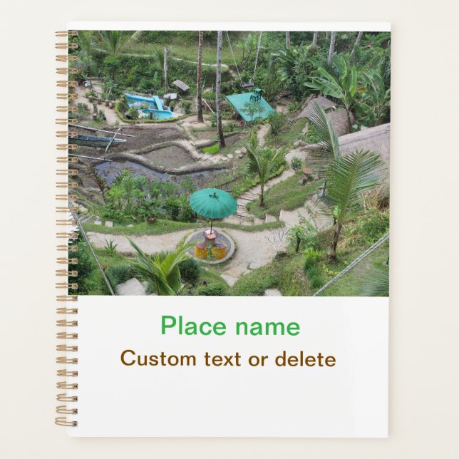 Agenda playa de agua océano playa añadir nombre de sitio  (Anverso)