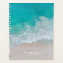 Agenda playa de arena tropical océano la aventura comienz