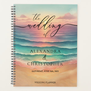 Agenda Playa del Océano Rosa Firma Verano Verde Sol Mono
