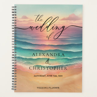 Agenda Playa del Océano Rosa Firma Verano Verde Sol Mono