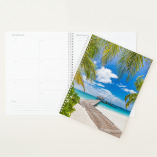 Agenda Playas tropicales Muelle de madera de la isla de