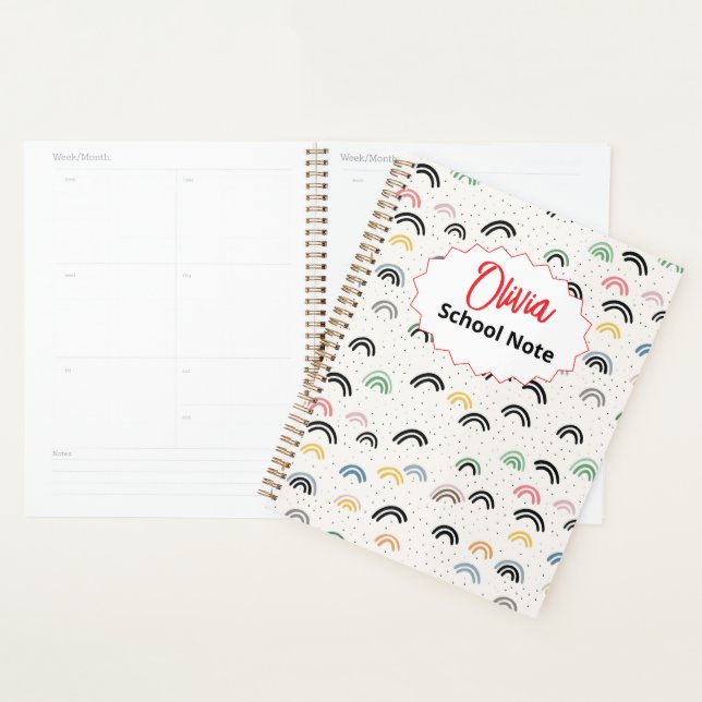 Agenda Playful Rainbow Back to School Supplies Teachers (Demostración)