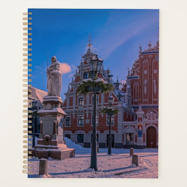 Agenda Plaza del ayuntamiento de Riga en invierno (Anverso)