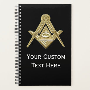 Agenda Plaza Masónica de Regalos Freemason y negro de brú