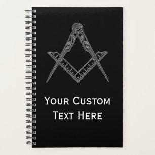 Agenda Plaza Masónica de Regalos Freemason y negro de brú
