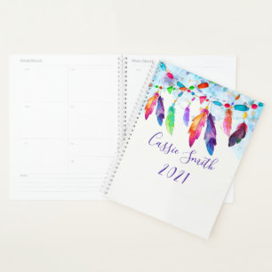 Agenda Plumas boho 