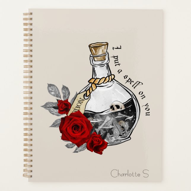 Agenda Poción de amor para brujas gótica (Anverso)