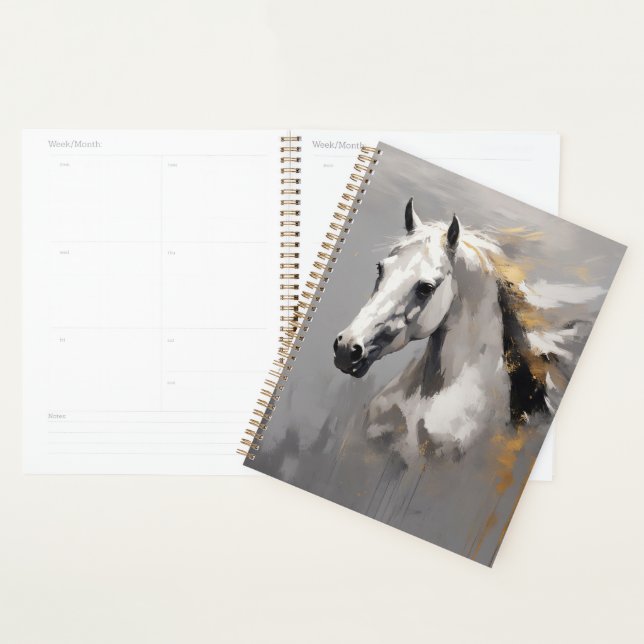 Agenda Poderoso retrato de caballo blanco con efecto óleo (Demostración)