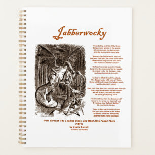 Agenda Poema de Jabberwocky de Lewis Carroll (Negro Adder