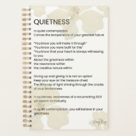 Agenda Poema Inspirador de palabra escrita en silencio