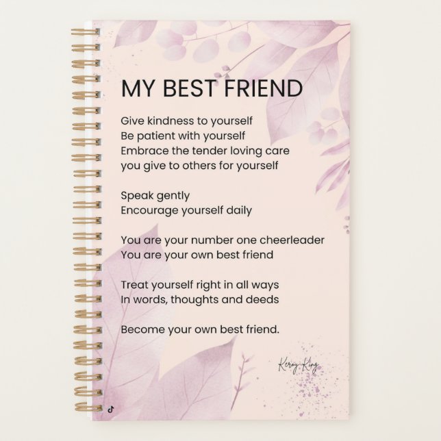 Agenda Poesía de mi mejor amigo animador (Anverso)