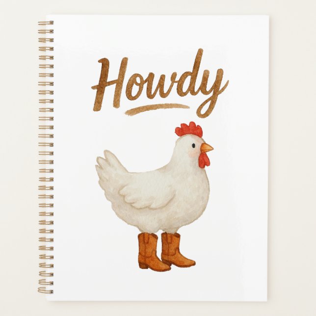 Agenda Pollo Howdy en Botas de Vaquero (Anverso)