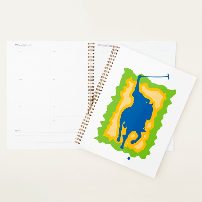 Agenda Polo Player Silhouette Modern Horseback Sports (Subido por el creador)
