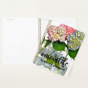 Agenda Polvorientos hortensias florales verdes de color a