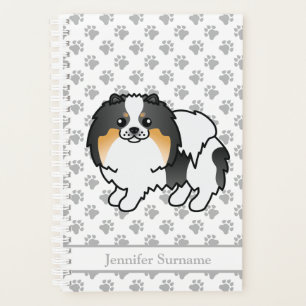 Agenda Pomerania Tricolor Blanco Perro Lindo & Texto Pers