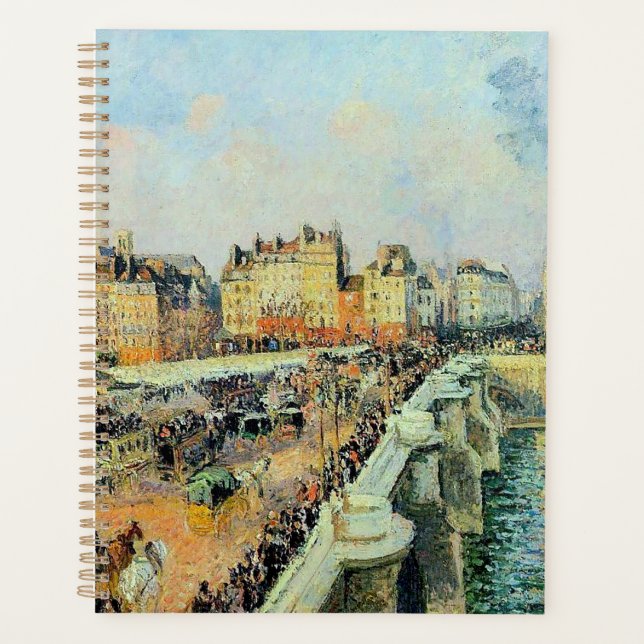Agenda Pont Neuf, Tarde, Sunlight Camille Pissarro (Anverso)