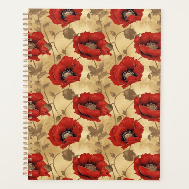 Agenda Poppies Chiyogami Planner (Anverso)