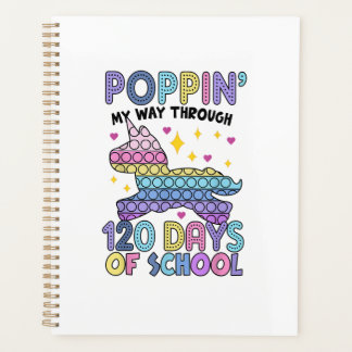 Agenda Poppin' 120 Días De Colegio Unicornio Pop It Feliz