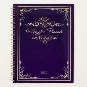 Agenda Portada clásica de libros Ornamento de oro de Dam