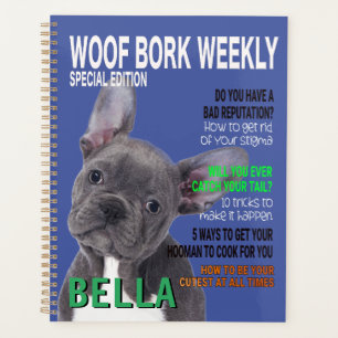 Agenda Portada de la revista Boston Terrier Parody