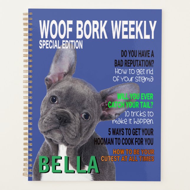 Agenda Portada de la revista Boston Terrier Parody (Anverso)