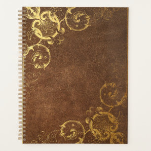 Agenda Portada del libro dorado de la vieja antigüedad