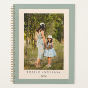 Agenda Portada fotográfica personalizado con borde y nomb