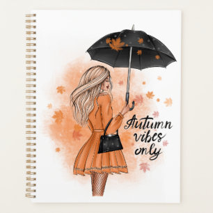 Agenda Portátil Chica de moda de otoño con sólo vibracion