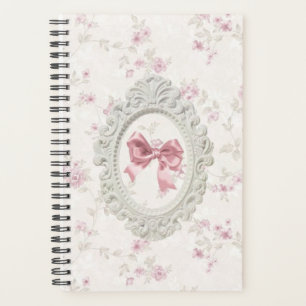 Agenda Portátil de arcos rosados y florales vintage