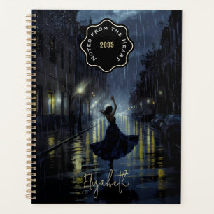 Agenda Portátil de danza de lluvia media noche