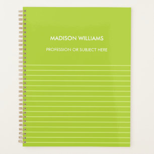 Agenda Portátil de espiral verde personalizado -personali