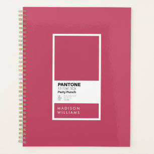 Agenda Portátil de punzonado de Fiesta rosado personaliza