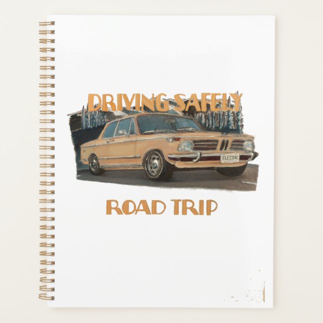 Agenda Portátil de viaje seguro por carretera (Anverso)