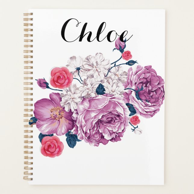 AGENDA PORTÁTIL FLORAL (Anverso)