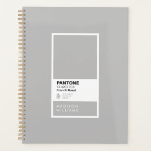 Agenda Portátil gris personalizado Nombre personalizado