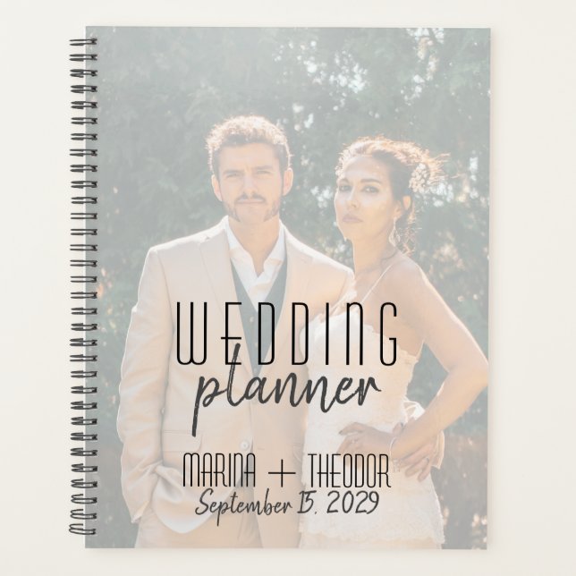 Agenda Portátil personalizado de planificación de bodas f (Anverso)