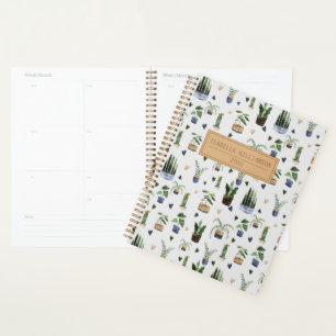 Agenda Portátil personalizado del patrón de planta de pot